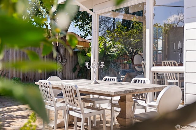 exterior space featuring outdoor dining space