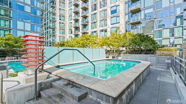 38 N Almaden Blvd Unit 1419, San Jose, CA 95110 - view of pool featuring an outdoor hot tub