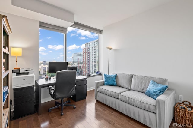 38 N Almaden Blvd Unit 1419, San Jose, CA 95110 - office area with wood finished floors