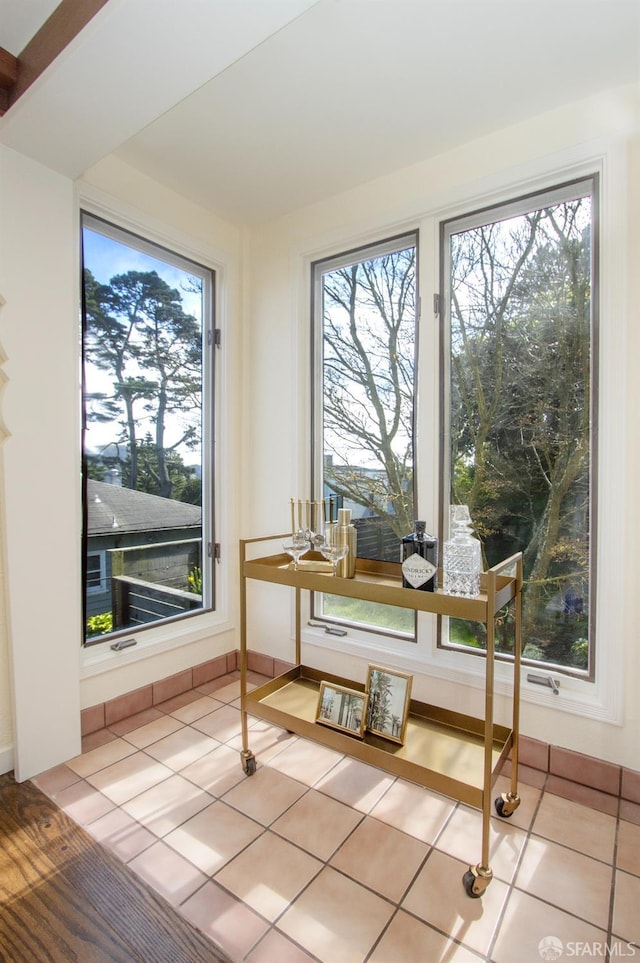 view of tiled dining room