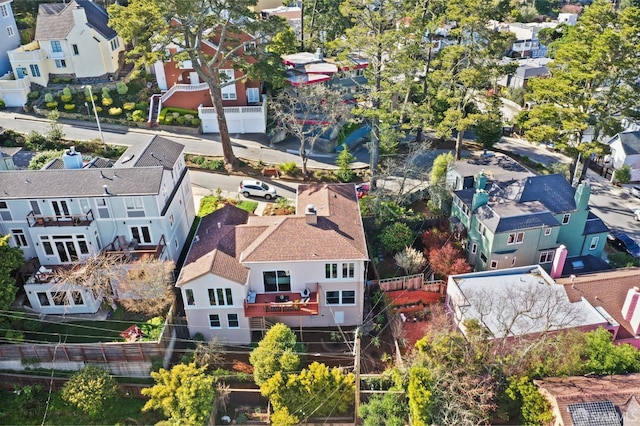 bird's eye view with a residential view