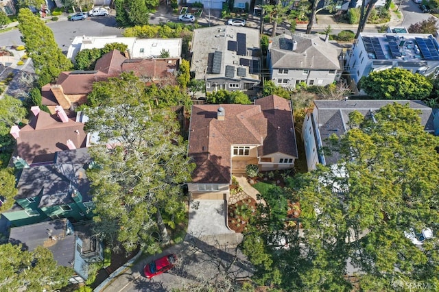 aerial view featuring a residential view