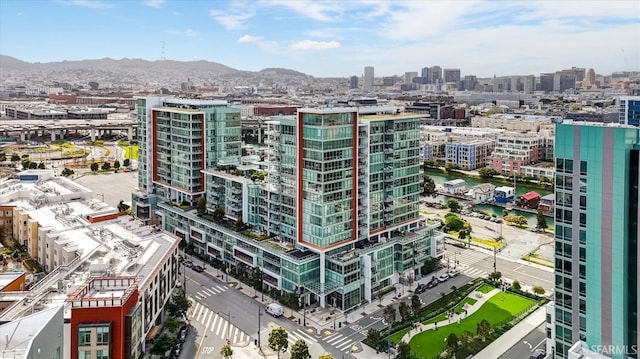 exterior space with a mountain view