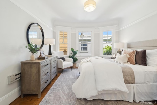 1856 Franklin St Unit 4, San Francisco, CA 94109 - bedroom with multiple windows, dark wood-type flooring, and baseboards