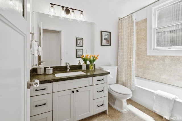 1856 Franklin St Unit 4, San Francisco, CA 94109 - full bath with vanity, toilet, shower / tub combo, and tile patterned floors