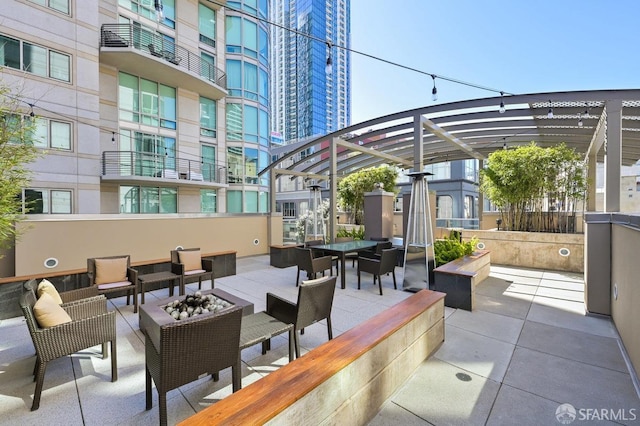 view of patio / terrace with a pergola