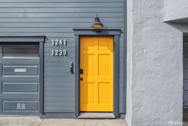 view of doorway to property