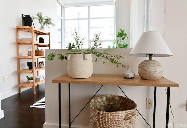 details featuring wood finished floors