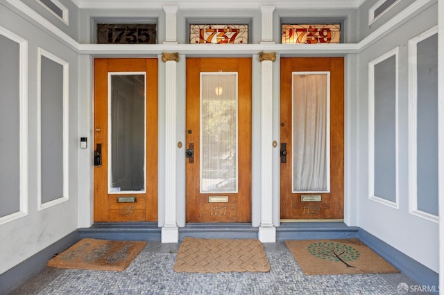 view of doorway to property