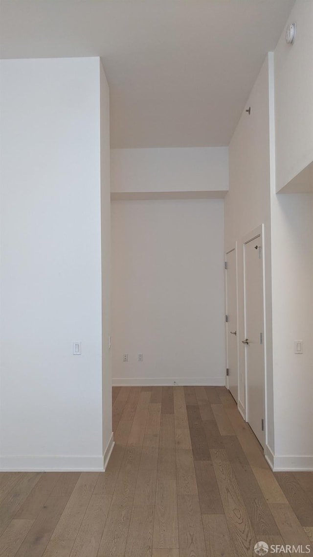 hall featuring light hardwood / wood-style flooring