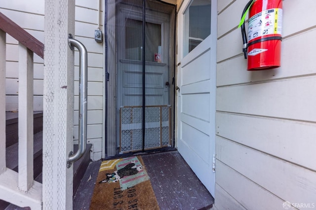 view of doorway to property