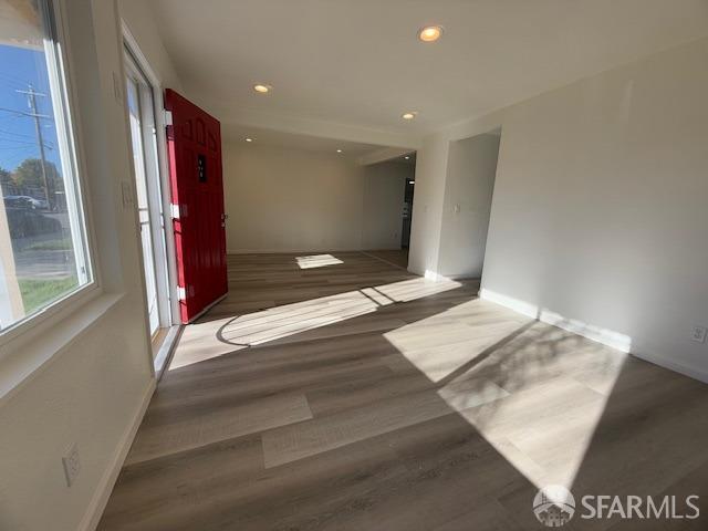 interior space featuring wood-type flooring