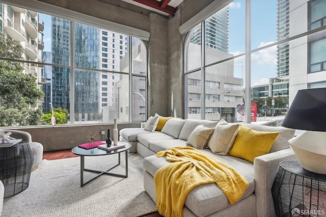 view of sunroom / solarium