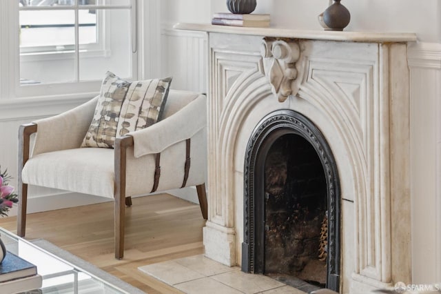 3031 20th St, San Francisco, CA 94110 - detailed view of wood finished floors and a fireplace