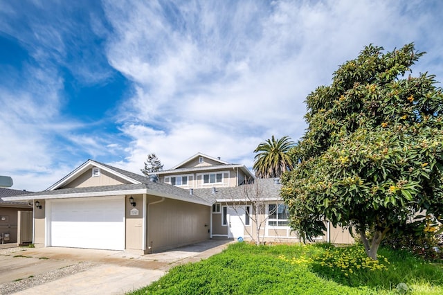 view of front of house with an attached garage