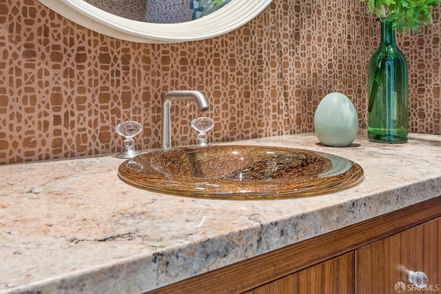 765 Market St Unit 22D, San Francisco, CA 94103 - bathroom view of a sink and decorative backsplash