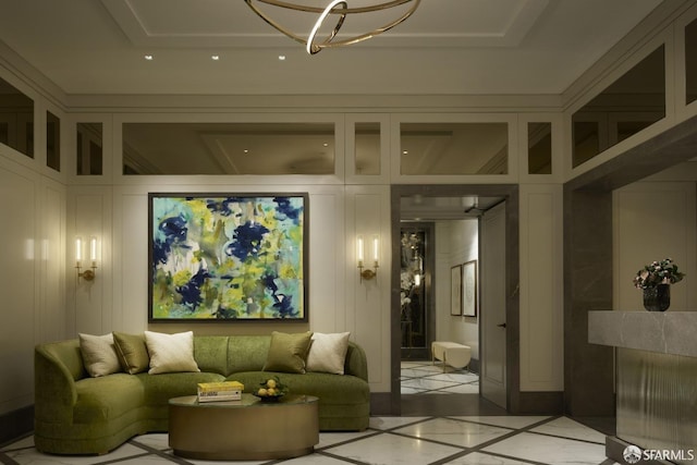 765 Market St Unit 22D, San Francisco, CA 94103 - building lobby with a decorative wall