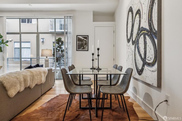 dining room featuring hardwood / wood-style floors