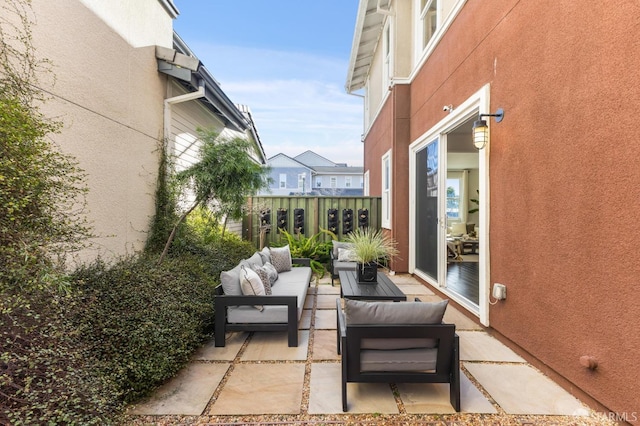 view of patio / terrace featuring an outdoor hangout area