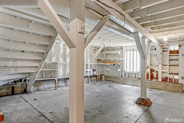 1187 Hollister St, San Francisco, CA 94124 - view of unfinished basement