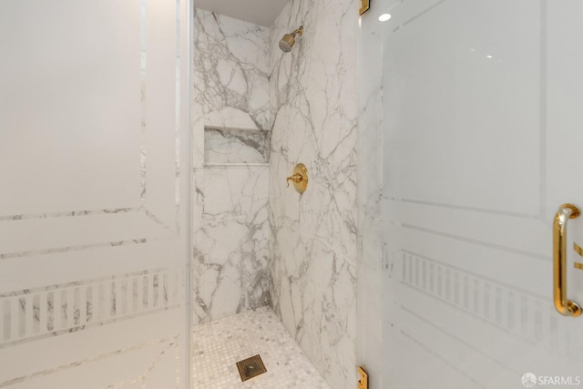 765 Market St Unit 25G, San Francisco, CA 94103 - bathroom featuring a marble finish shower