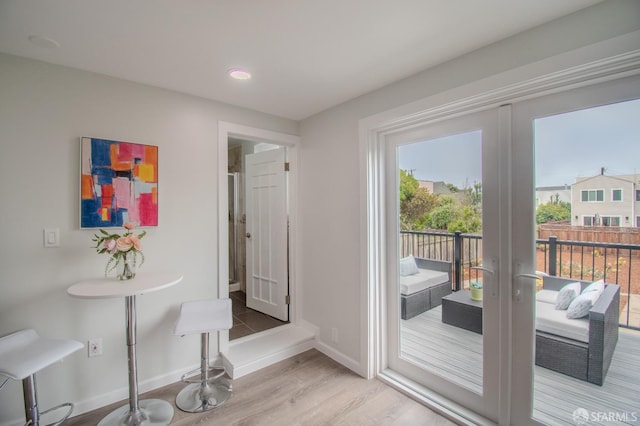 1579 46th Ave, San Francisco, CA 94122 - entryway with wood finished floors, plenty of natural light, french doors, and recessed lighting
