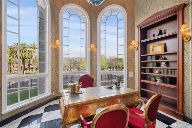view of home office