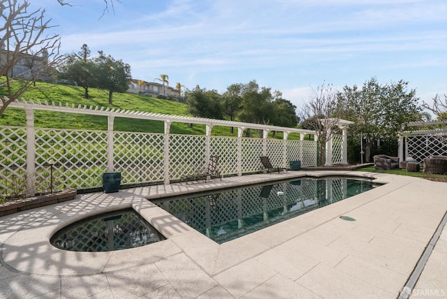 view of pool with a patio area