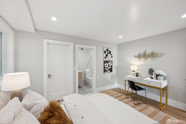 1983 15th Ave, San Francisco, CA 94116 - bedroom with recessed lighting, light wood-style floors, and ensuite bath
