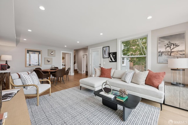 1983 15th Ave, San Francisco, CA 94116 - living room with light wood finished floors and recessed lighting