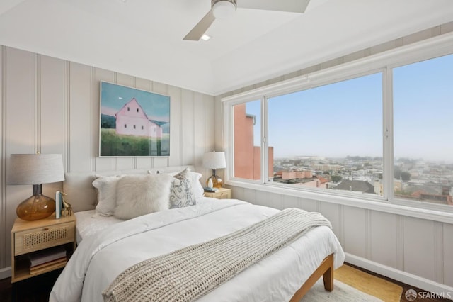 1983 15th Ave, San Francisco, CA 94116 - bedroom featuring a decorative wall, multiple windows, and a ceiling fan