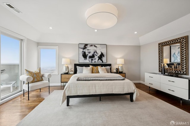 1983 15th Ave, San Francisco, CA 94116 - bedroom with dark wood finished floors and recessed lighting
