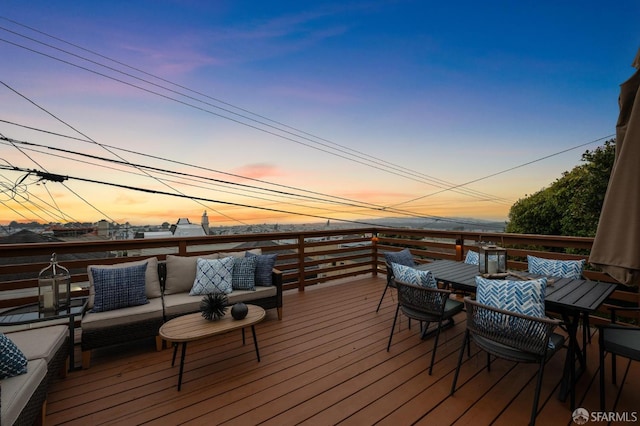1983 15th Ave, San Francisco, CA 94116 - wooden terrace with outdoor dining area