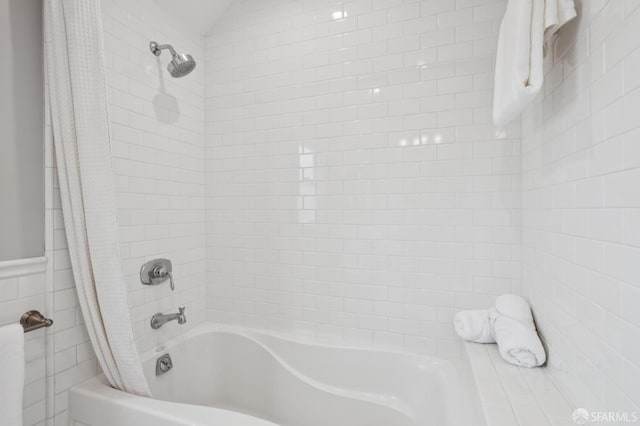 1983 15th Ave, San Francisco, CA 94116 - bathroom with shower / bathtub combination with curtain and tile walls