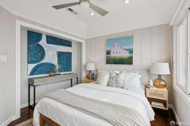 1983 15th Ave, San Francisco, CA 94116 - bedroom with wood finished floors and a ceiling fan