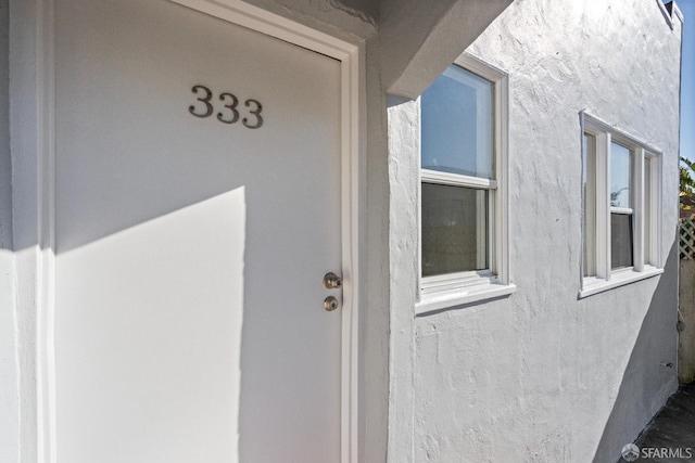 view of doorway to property