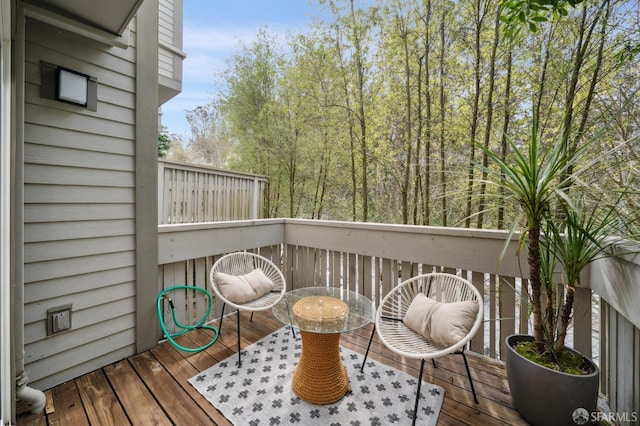 view of wooden terrace