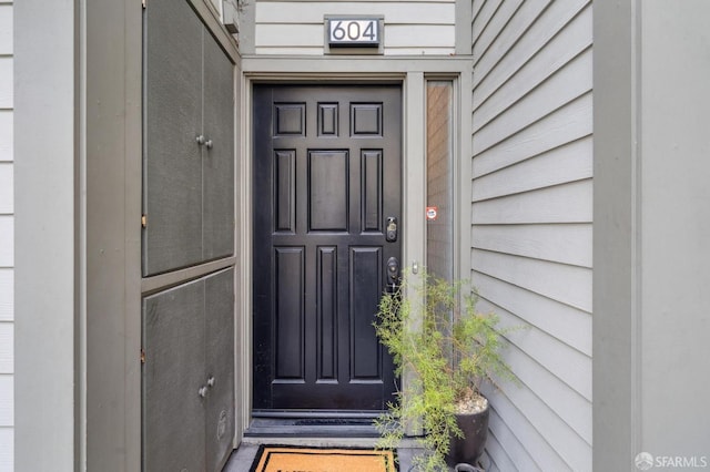 view of doorway to property