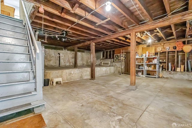 428 Monterey Blvd, San Francisco, CA 94127 - unfinished below grade area with stairs