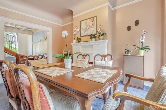 428 Monterey Blvd, San Francisco, CA 94127 - dining space featuring carpet and ornamental molding
