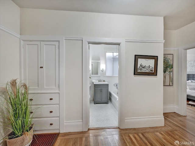 interior space featuring sink