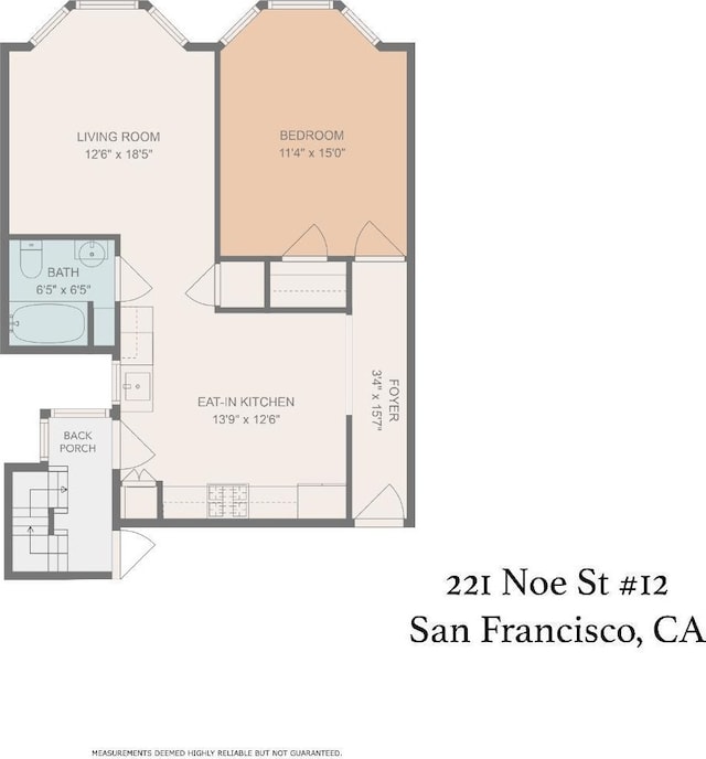 221 Noe St Unit 12, San Francisco, CA 94114 - view of property floor plan