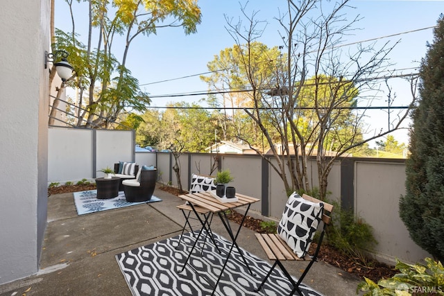 view of patio / terrace with a fenced backyard