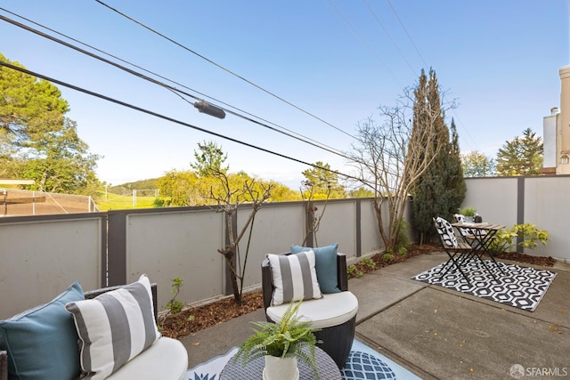 view of patio / terrace with a fenced backyard