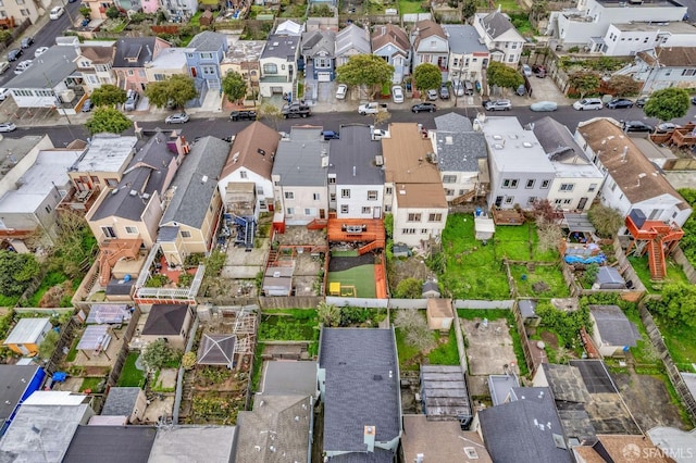 drone / aerial view featuring a residential view