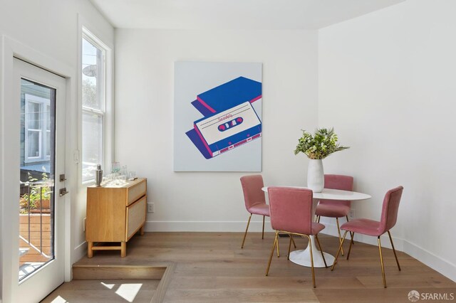 2237 Bryant St Lower, Lower, San Francisco, CA 94110 - dining space featuring wood finished floors and baseboards