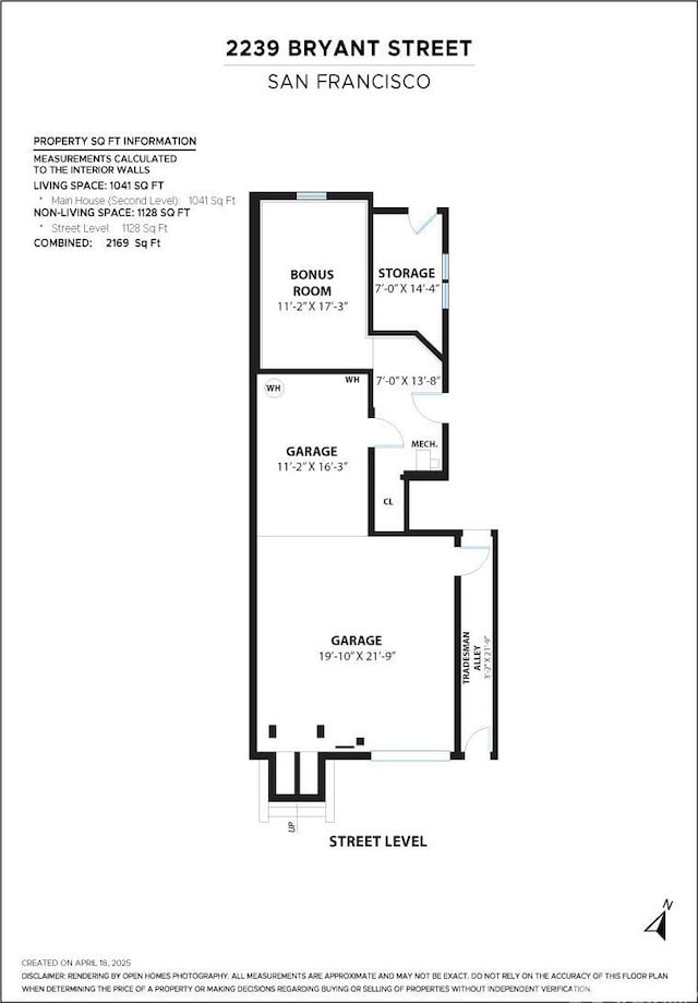 2237 Bryant St Lower, Lower, San Francisco, CA 94110 - home floor plan