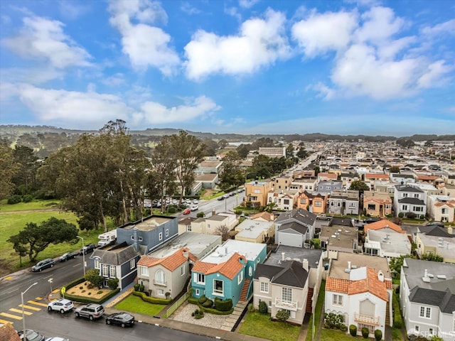 aerial view featuring a residential view