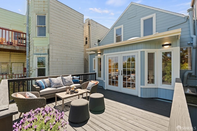 462 Clipper St, San Francisco, CA 94114 - deck featuring an outdoor hangout area and french doors