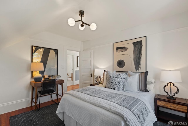 462 Clipper St, San Francisco, CA 94114 - bedroom featuring wood finished floors, baseboards, and lofted ceiling